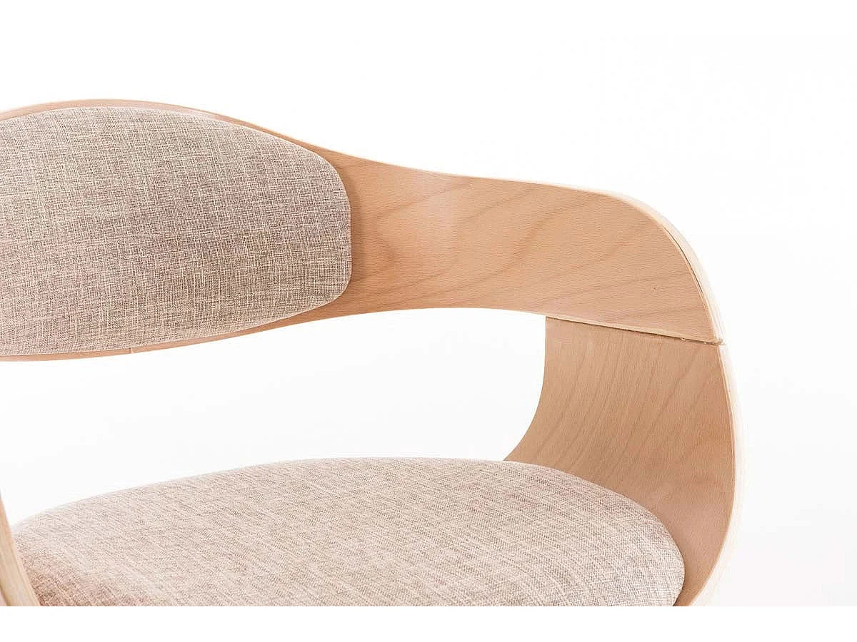 Dudeco Cadeira Berlim Tecido Carvalho e creme