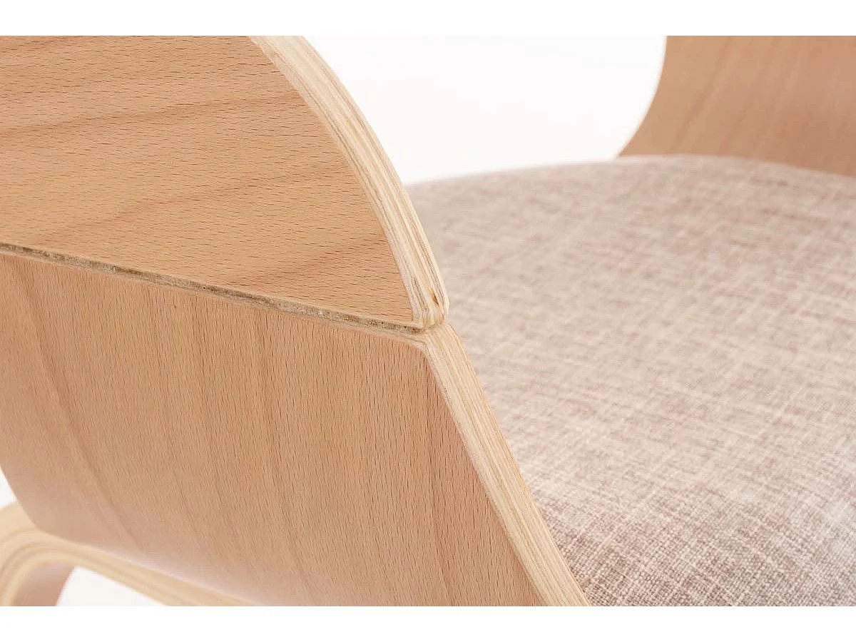 Dudeco Cadeira Berlim Tecido Carvalho e creme