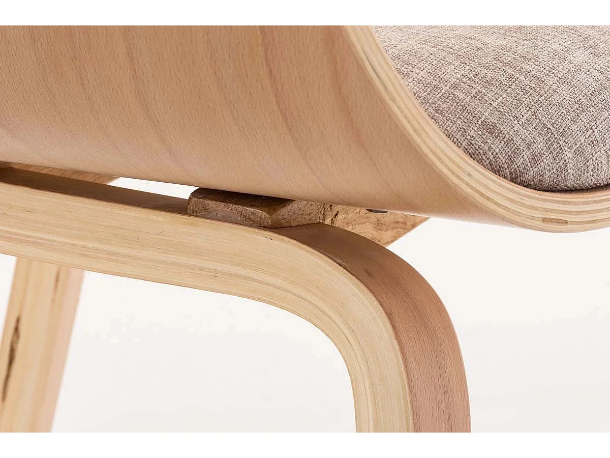 Dudeco Cadeira Berlim Tecido Carvalho e creme