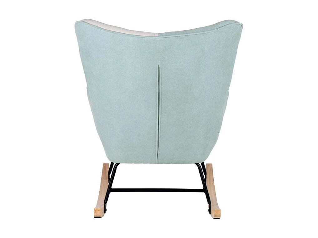 Dudeco Sillón mecedora Luca Patchwork verde menta