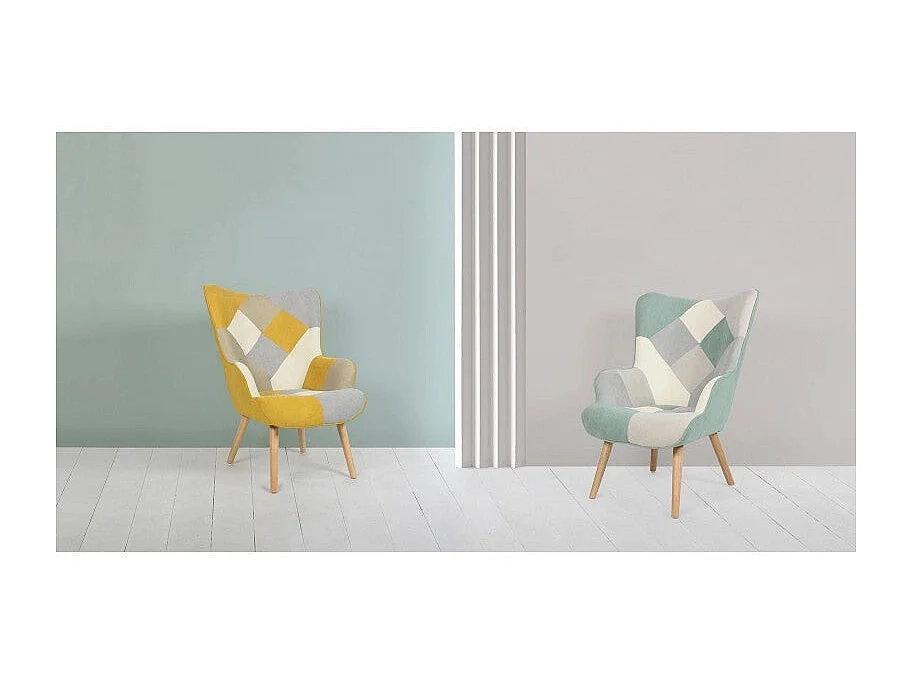 Dudeco Poltrona Luca Patchwork Mostarda