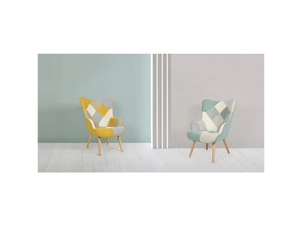 Dudeco sillón luca Patchwork mostaza
