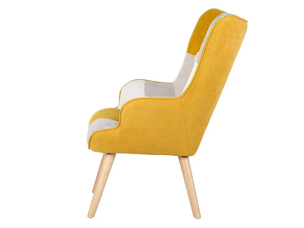 Dudeco sillón luca Patchwork mostaza