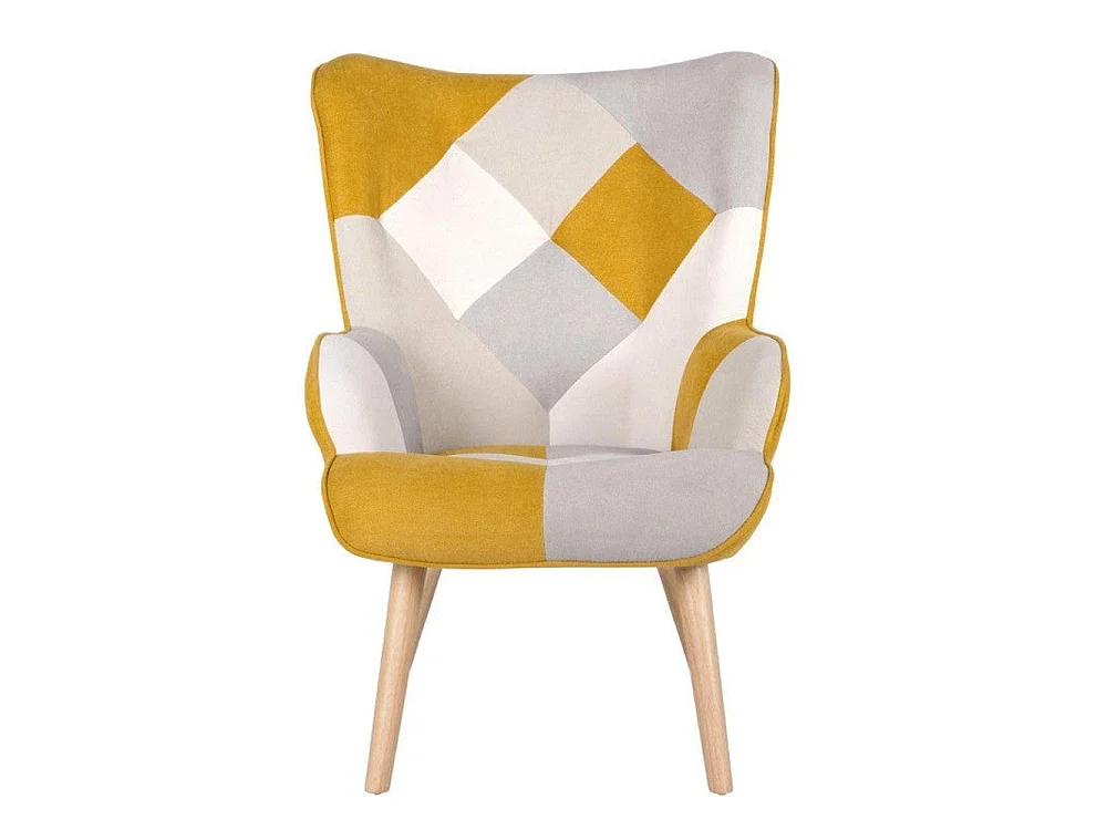 Dudeco sillón luca Patchwork mostaza