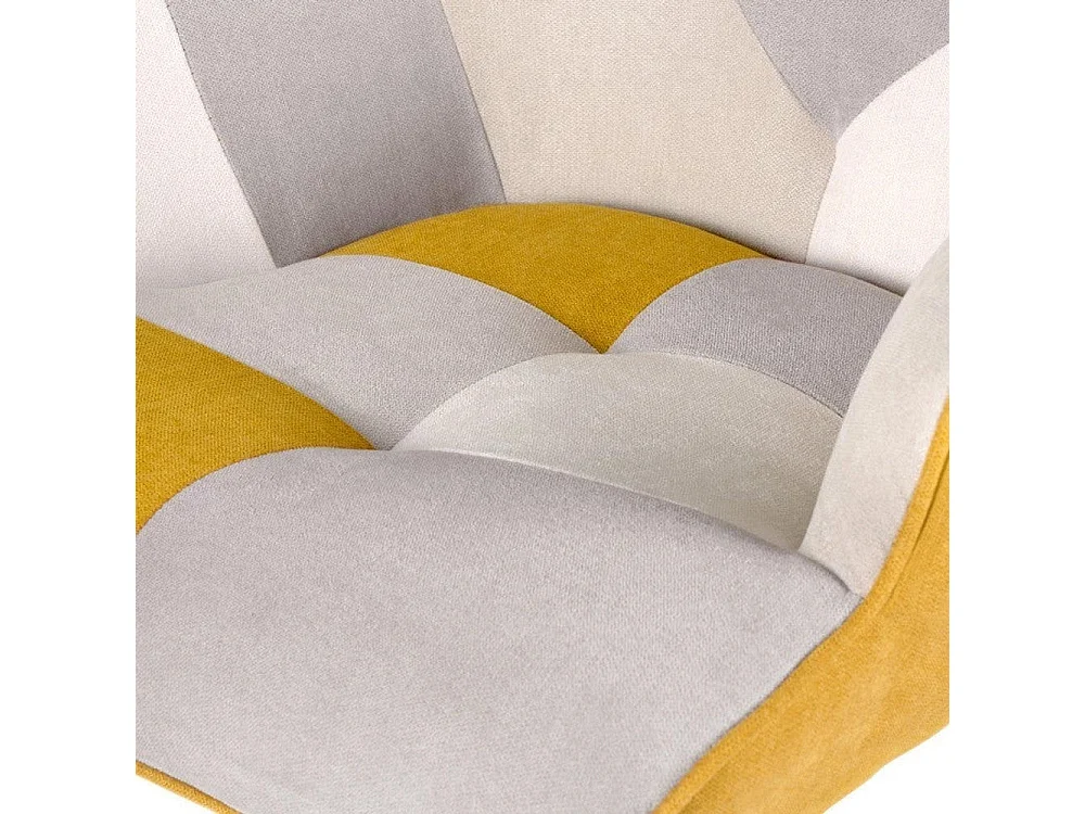 Dudeco sillón luca Patchwork mostaza
