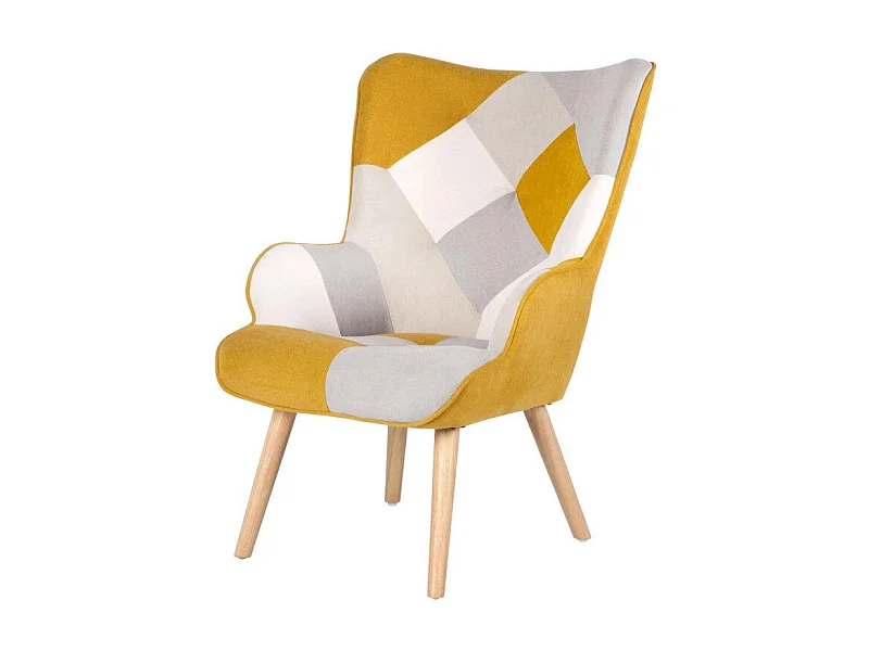 Dudeco Poltrona Luca Patchwork Mostarda