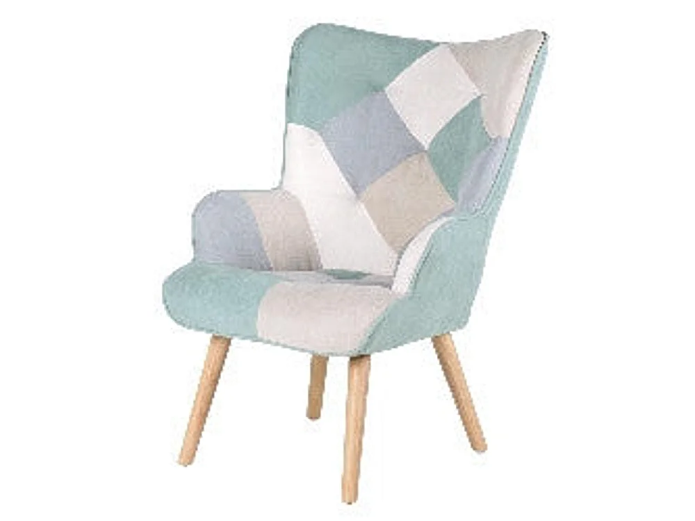 Dudeco Poltrona Luca Patchwork Verde Menta