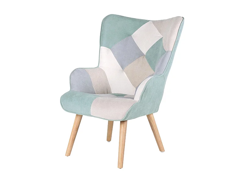 Dudeco Poltrona Luca Patchwork Verde Menta