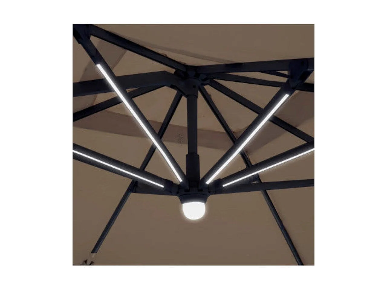 Dudeco Guarda-Sol Alumínio LED 300 Cinzento