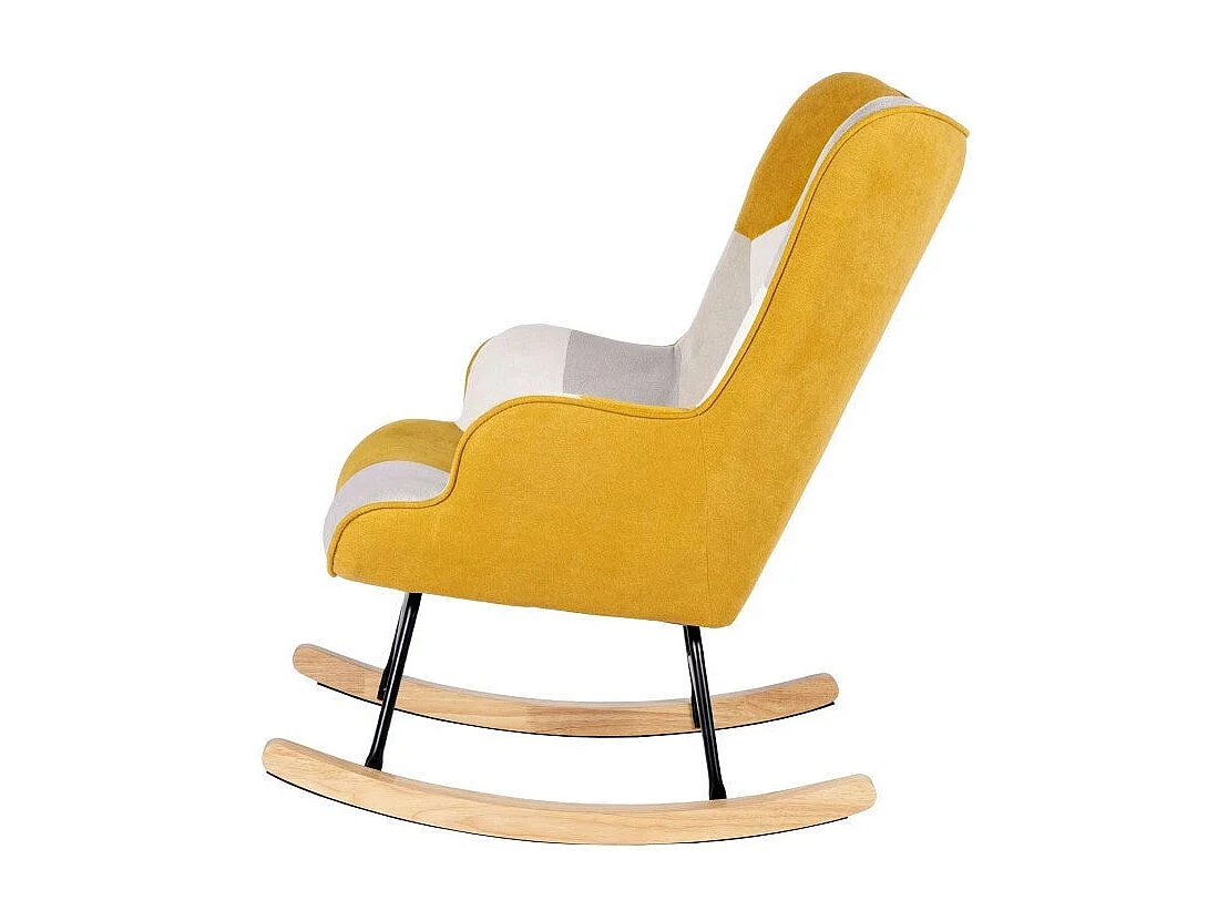 Dudeco Poltrona de Balanço Luca Patchwork Mostarda