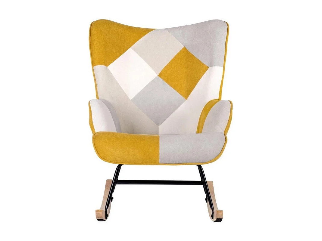 Dudeco Poltrona de Balanço Luca Patchwork Mostarda