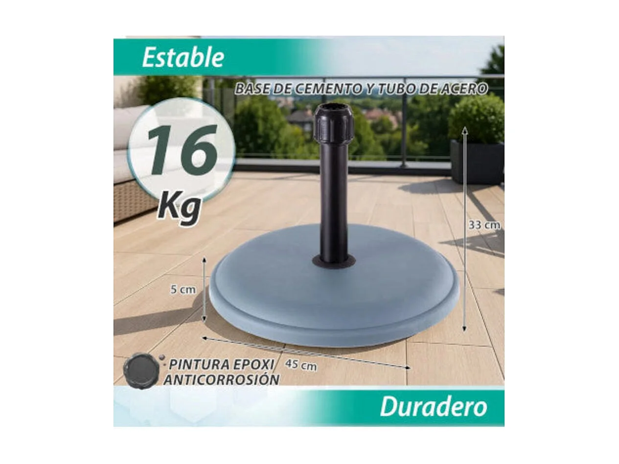 Dudeco Base para sombrilla 16 Gris