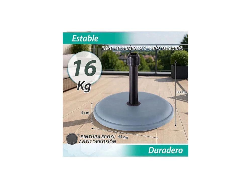 Dudeco Base para sombrilla 16 Gris