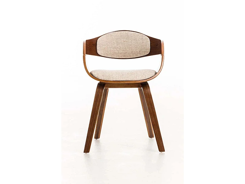 Dudeco Cadeira Berlim Tecido Nogueira e creme