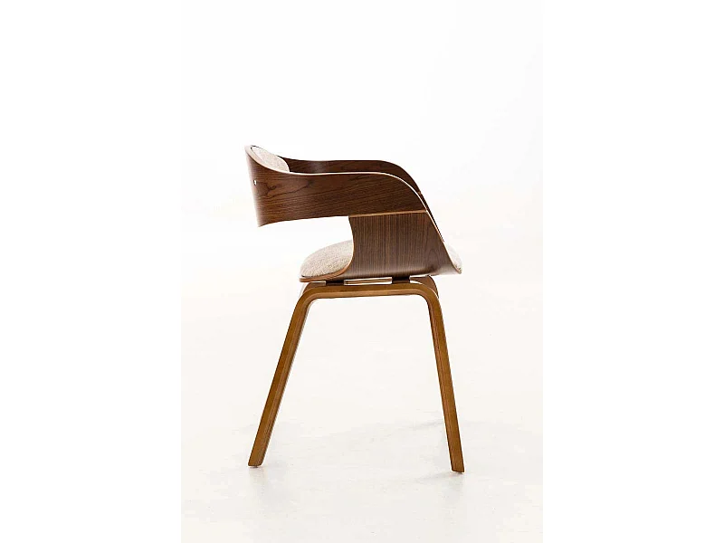 Dudeco Cadeira Berlim Tecido Nogueira e creme