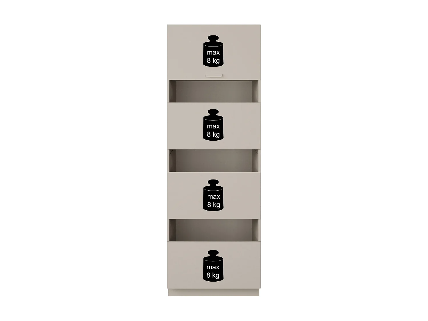Colonne de salle de bain 68 cm 4 portes - Gris cachemire - HOLV