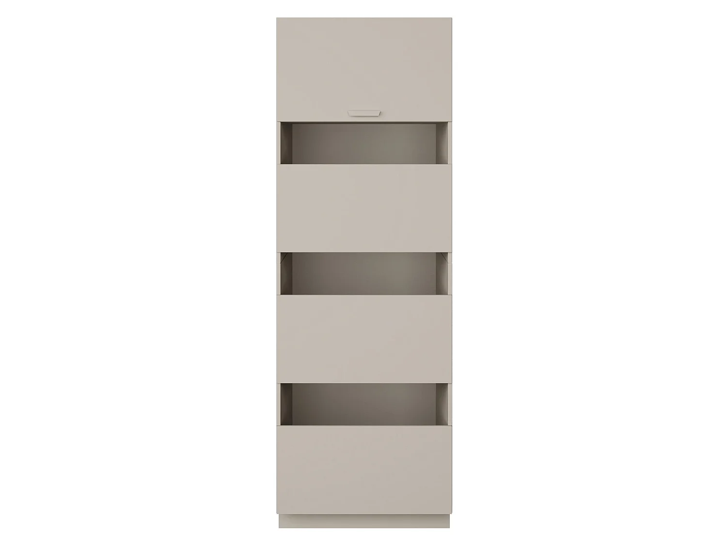 Badezimmer-Hochschrank stehend 68 cm – 4 Türen – Kaschmirgrau – HOLV