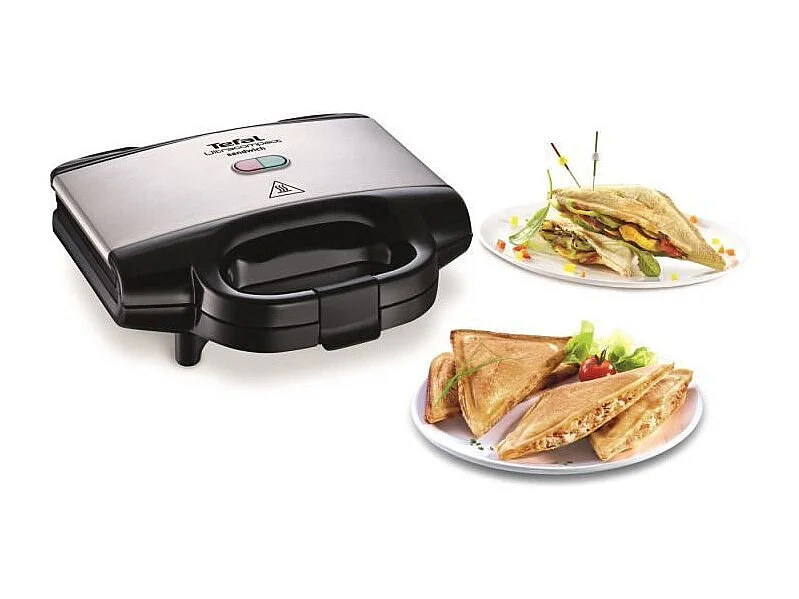 Croque-monsieur Tefal SM155212 ultrakompakt 700W Edelstahl Antihaftbeschichtung mit hitzebeständigem Griff und Sicherheitsverriegelung