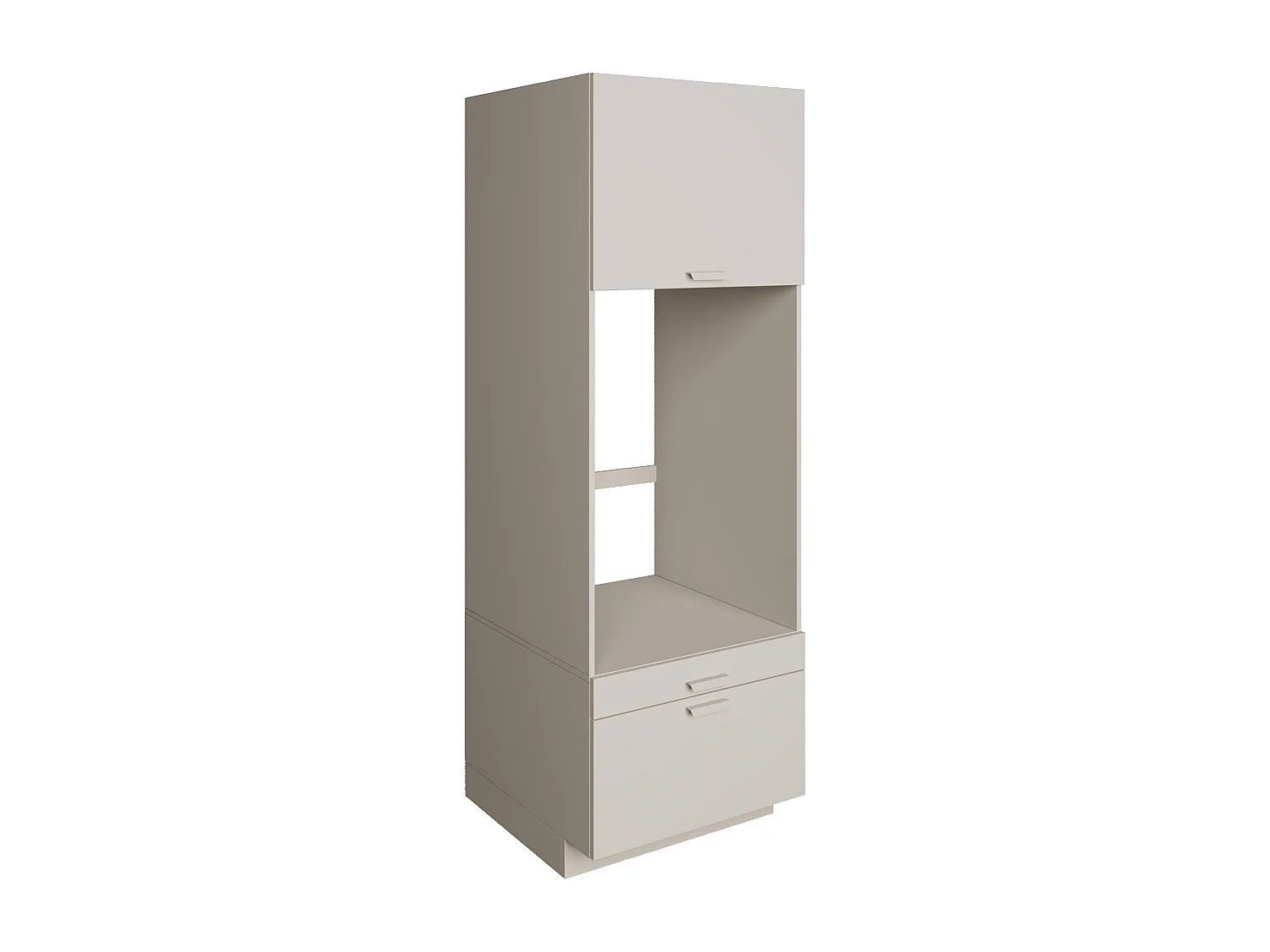 Waschmaschinenschrank 68 cm – für 1 Gerät, mit Schublade und Einlegeboden – Kaschmirgrau – HOLV