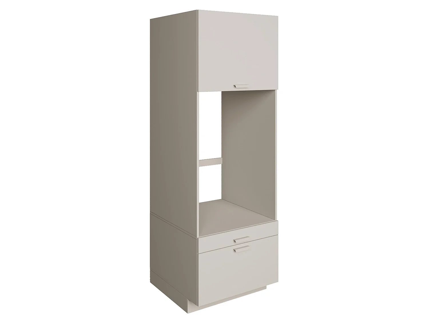 Wasmachinekast 68 cm met lade en plank – Kasjmiergrijs – HOLV