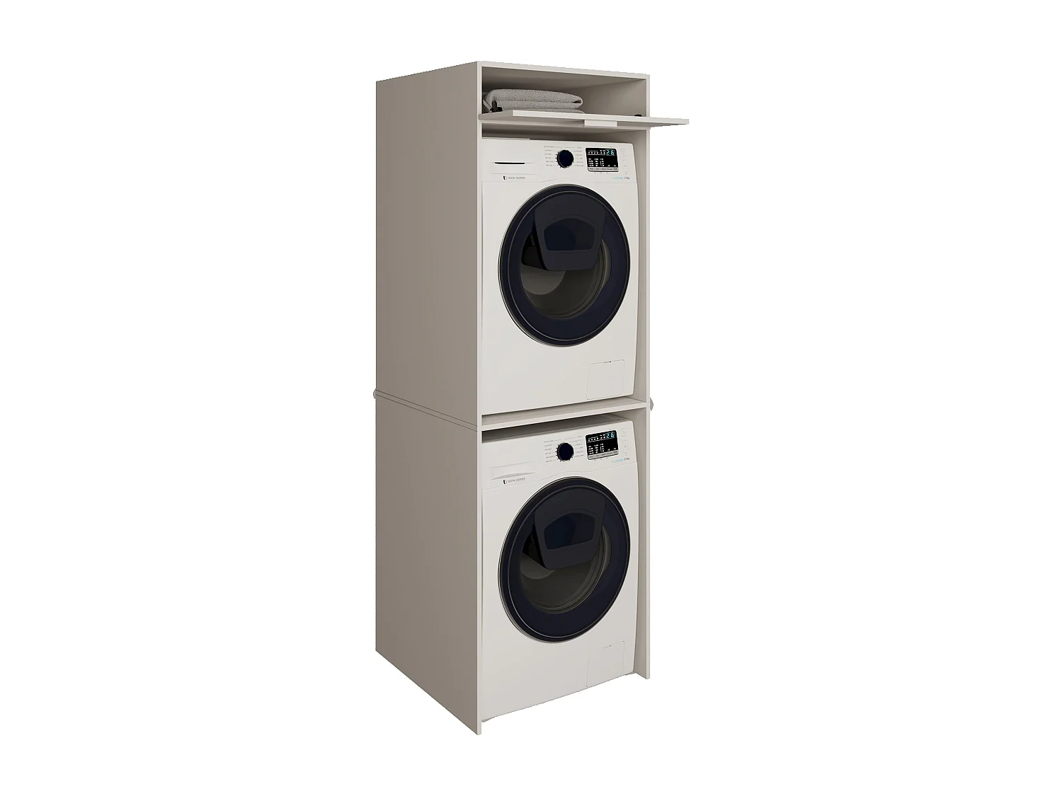 Waschmaschinen-Überbauschrank 68 cm – für 1 Gerät – Kaschmirgrau – HOLV