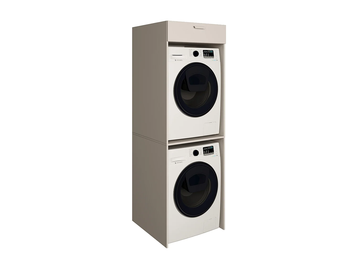 Waschmaschinen-Überbauschrank 68 cm – für 1 Gerät – Kaschmirgrau – HOLV