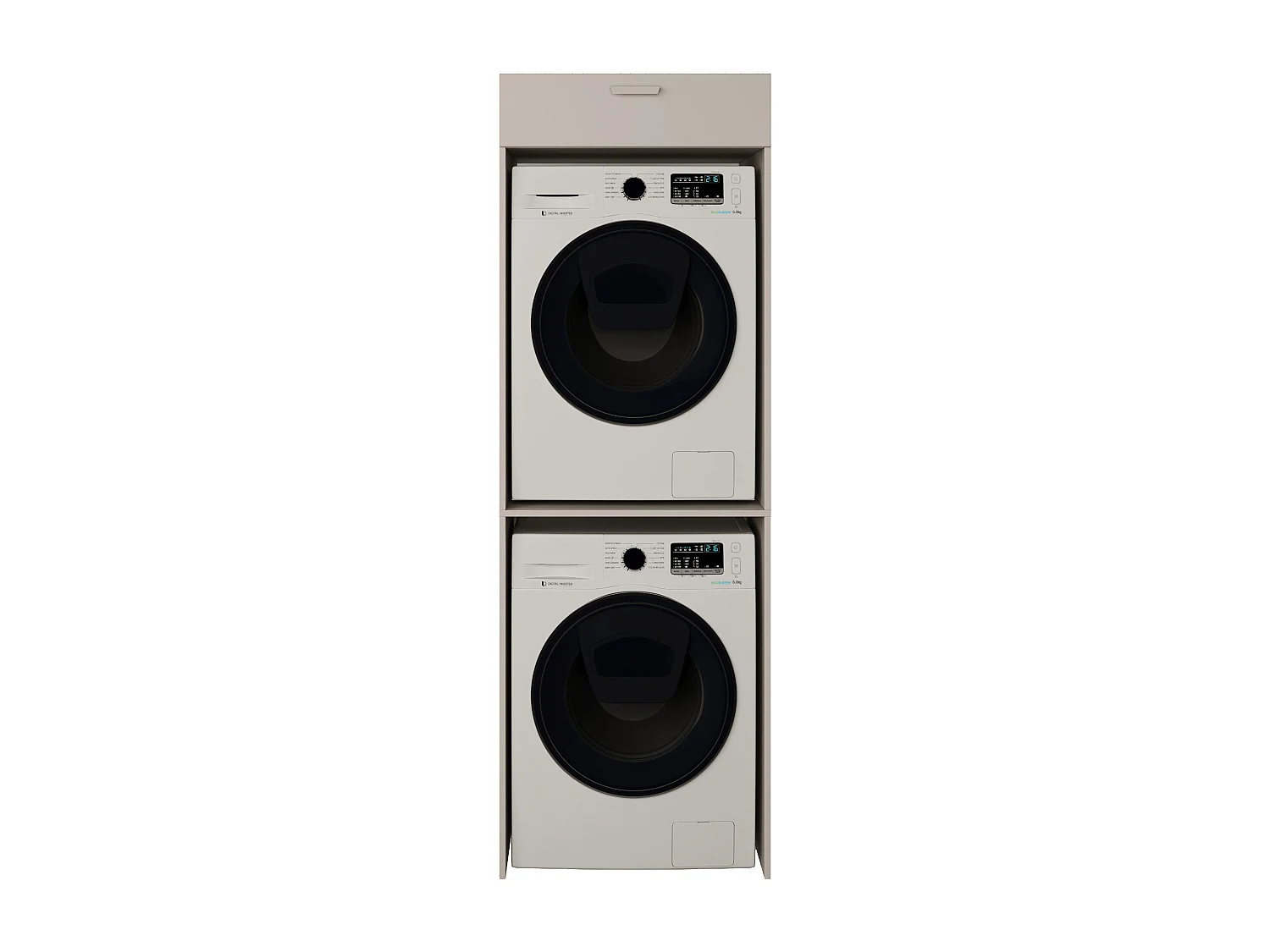 Waschmaschinen-Überbauschrank 68 cm – für 1 Gerät – Kaschmirgrau – HOLV