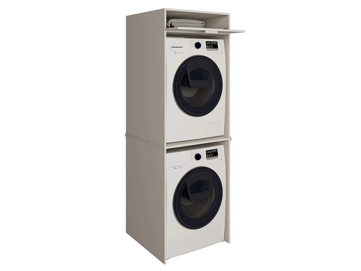 Wasmachinekast 68 cm voor 1 apparaat – Kasjmiergrij – HOLV