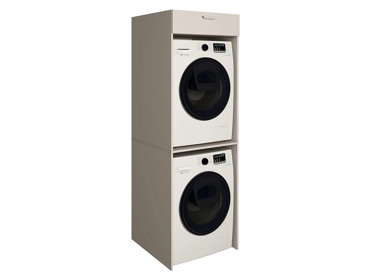 Wasmachinekast 68 cm voor 1 apparaat – Kasjmiergrij – HOLV