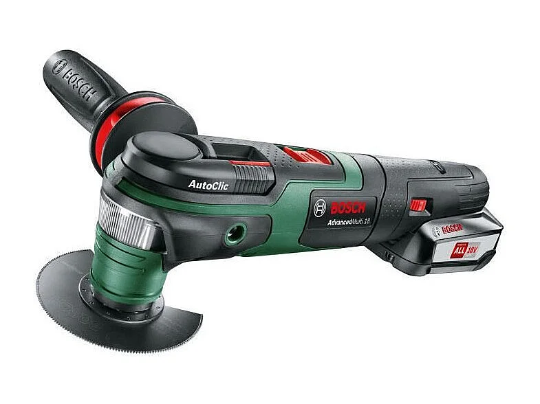 Bosch AdvancedMulti 18V kabelloses Multifunktionswerkzeug mit 2,5Ah Akku, Ladegerät und Zubehörset