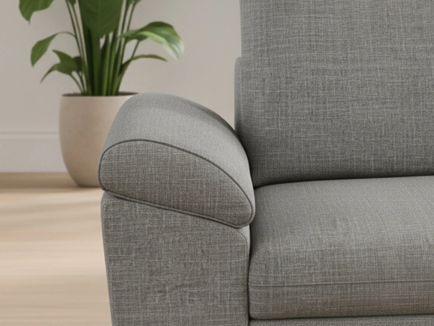 Canapé-Lit 3 Places BUDWING Lorenzo Gris + Méridienne avec Rangement + Accoudoir Type Sieste (248,5 x 157 x 89 cm – Réversible Côté Gauche/Droit)