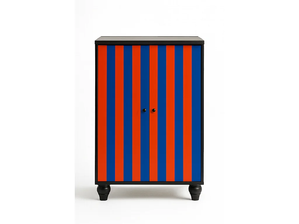 Buffet 2 portes en MDF mélaminé avec charnières à fermeture amortie