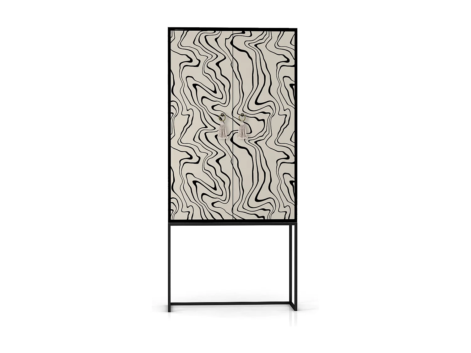 Buffetkast met 2 deuren in bedrukt MDF