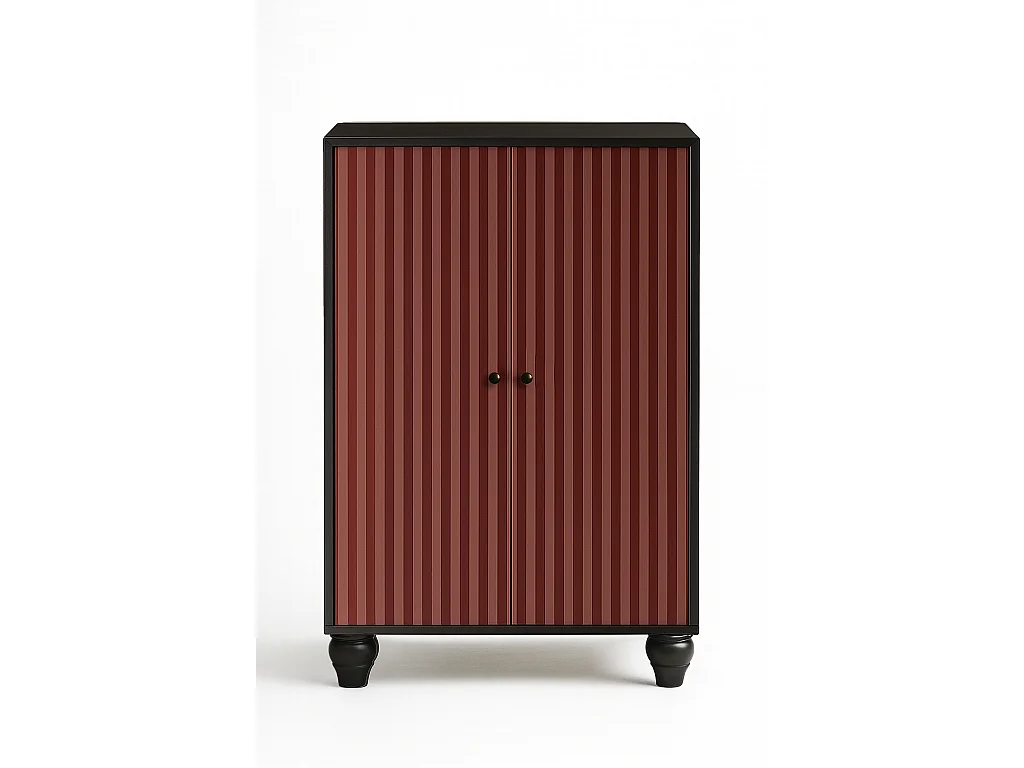 Buffet 2 portes en MDF mélaminé avec charnières à fermeture amortie