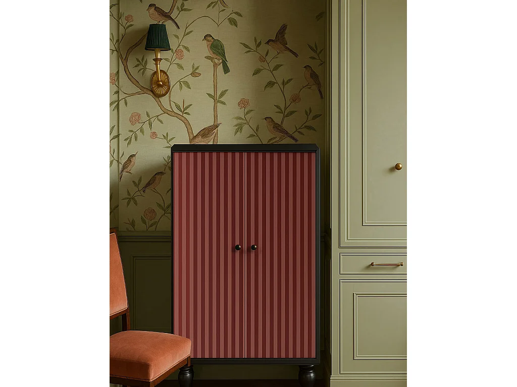 Buffet 2 portes en MDF mélaminé avec charnières à fermeture amortie