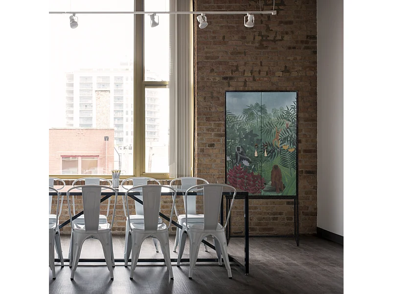 Buffetkast met 2 deuren in bedrukt MDF