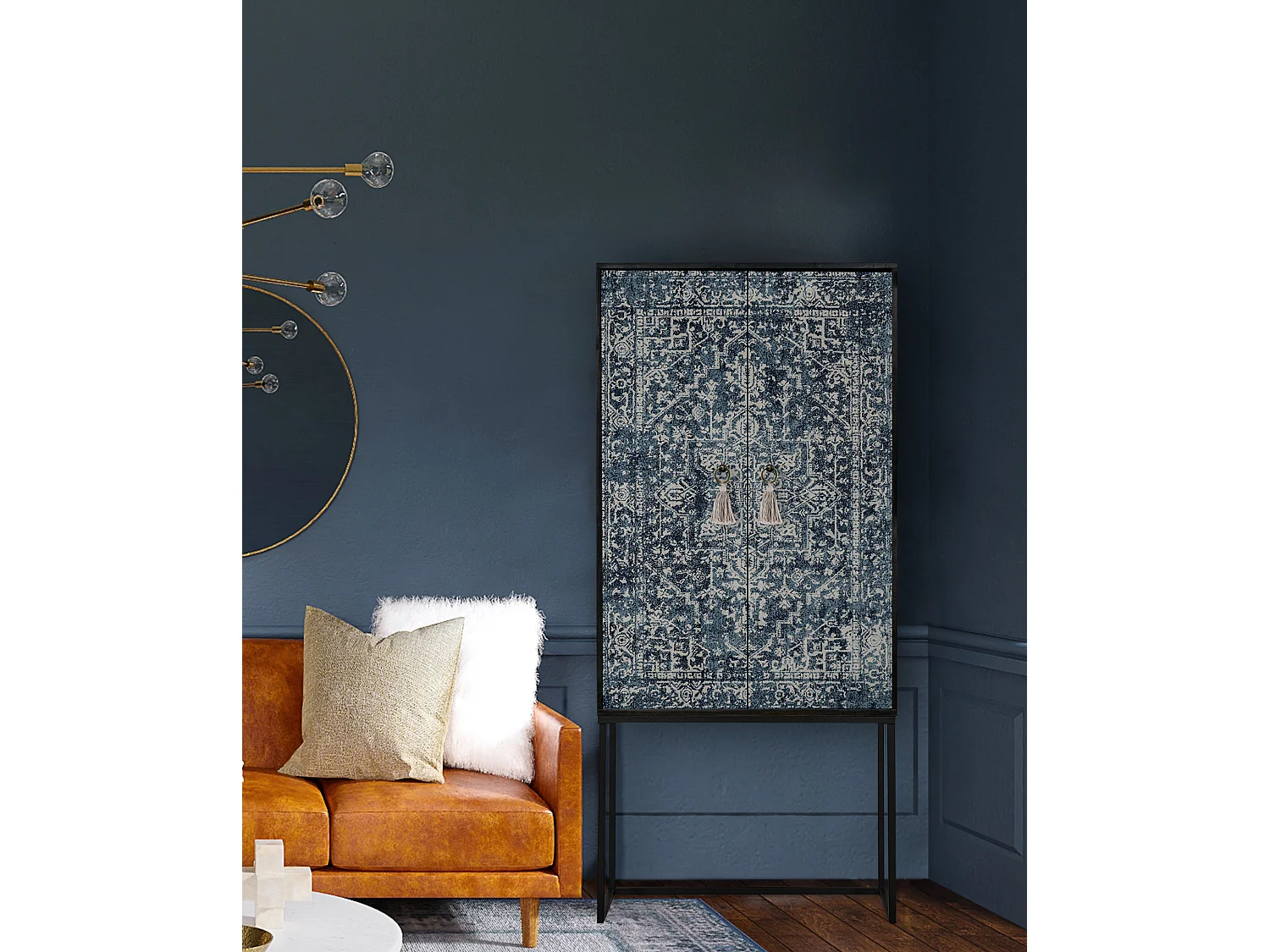 Buffetkast met 2 deuren in bedrukt MDF