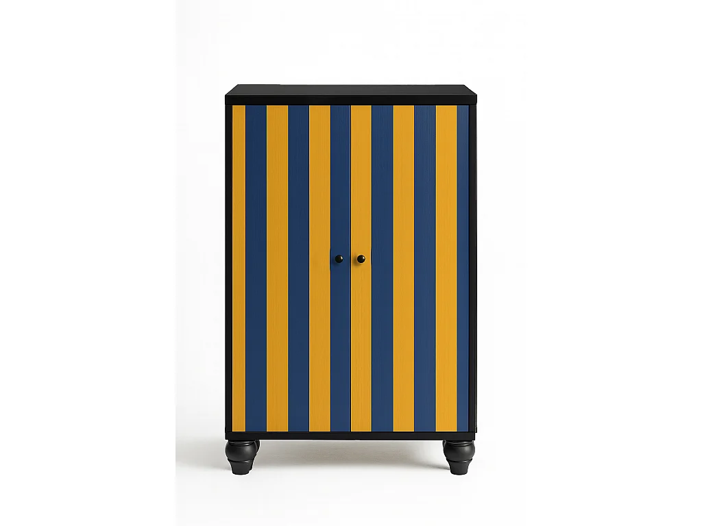 Buffet 2 portes en MDF mélaminé avec charnières à fermeture amortie