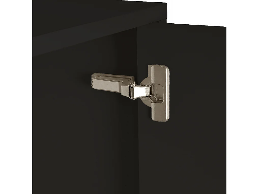 Aparador de MDF con 2 puertas decorativas con motivo en azul océano