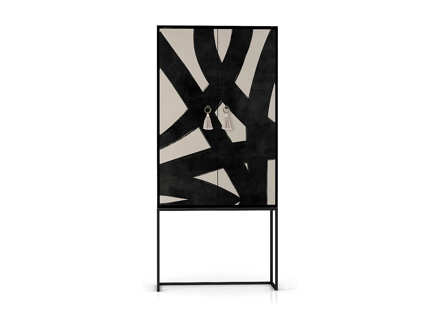 Buffetkast met 2 deuren in bedrukt MDF