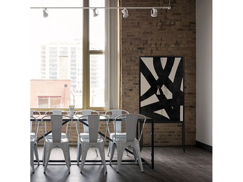 Buffetkast met 2 deuren in bedrukt MDF