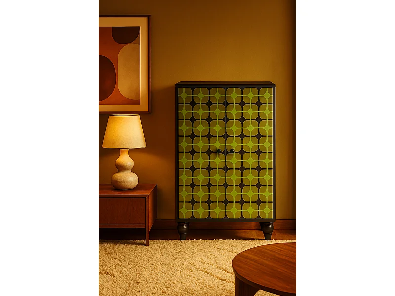 Armario aparador de 2 puertas en MDF melaminado con cierre amortiguado