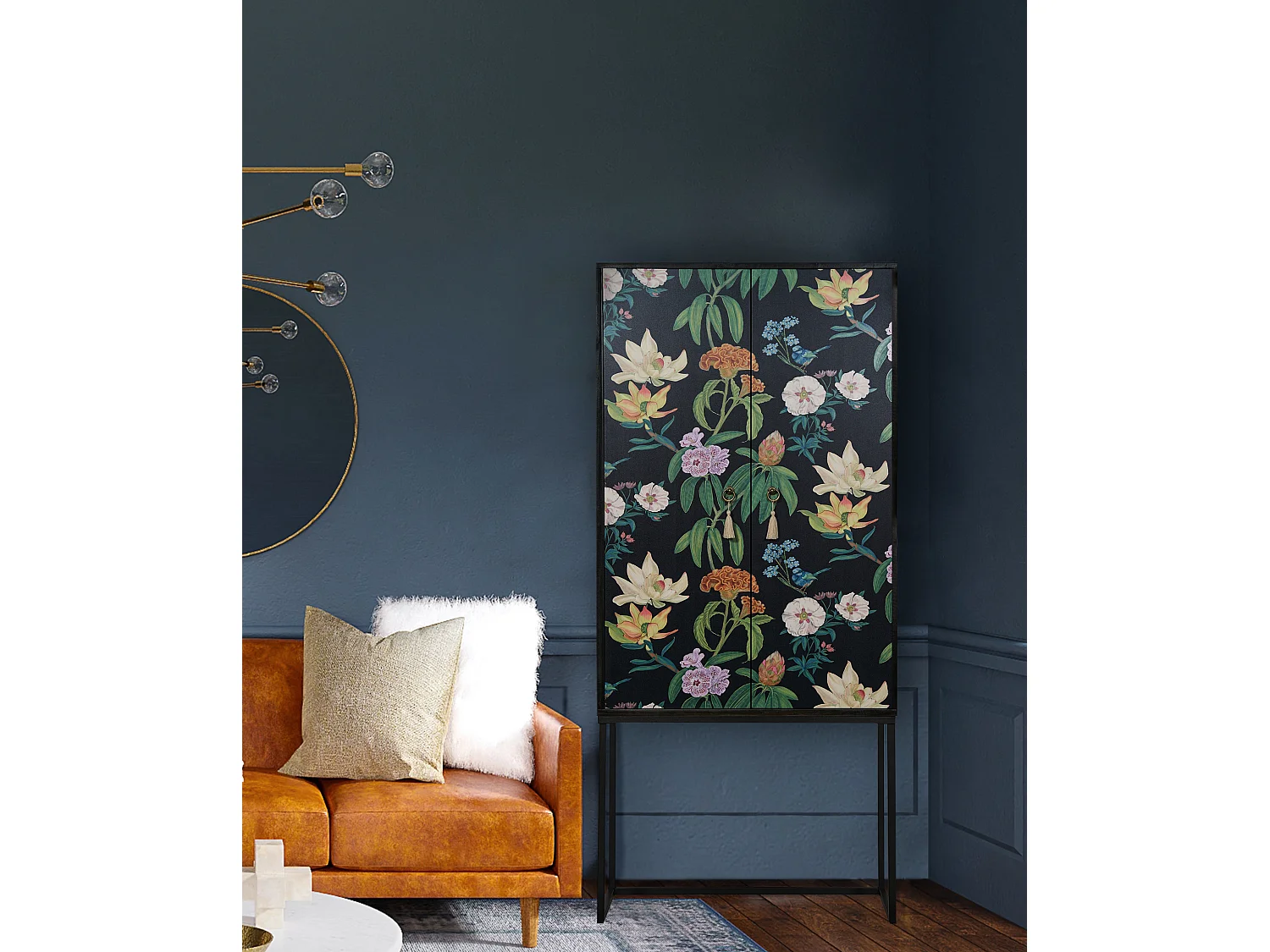 Buffetkast met 2 deuren in bedrukt MDF