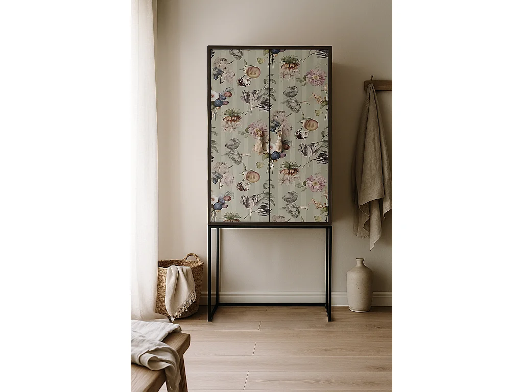 Buffetkast met 2 deuren in bedrukt MDF