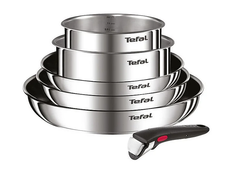 Set Ingenio Cook Eat 6 pezzi – Batteria da cucina multifunzione con rivestimento antiaderente