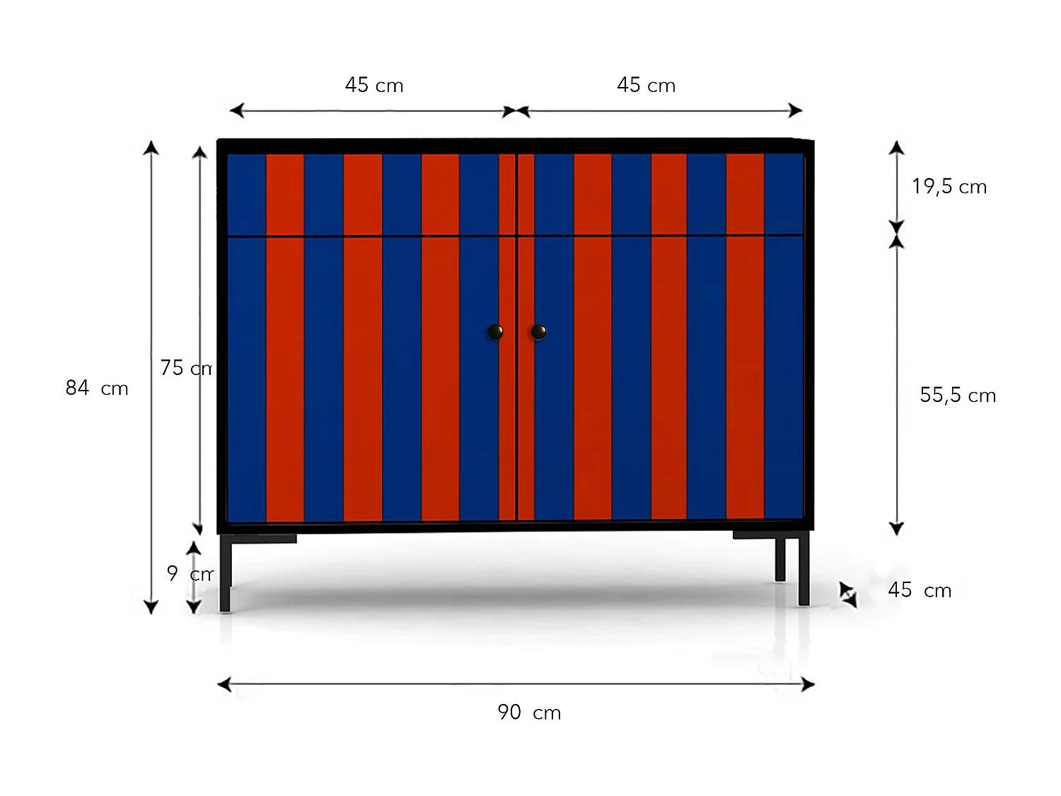 Aparador MDF 2 puertas 2 cajones estampado HECHO EN ESPAÑA