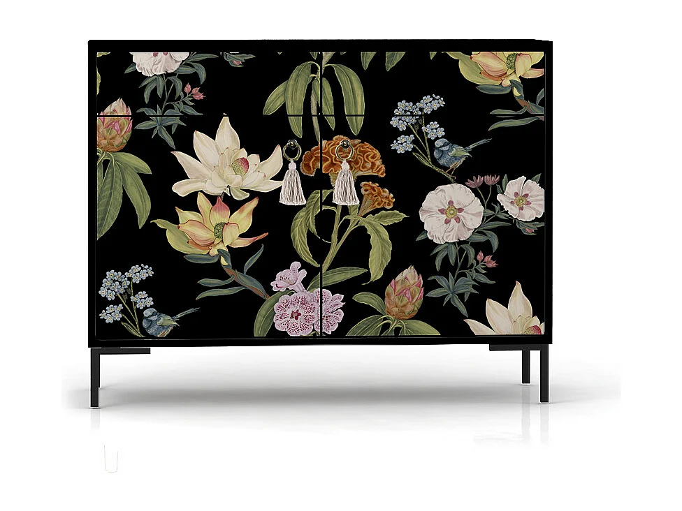 Schrank-Sideboard mit 2 Türen und 2 Schubladen aus MDF