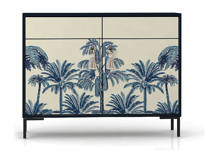 Schrank-Sideboard mit 2 Türen und 2 Schubladen aus MDF