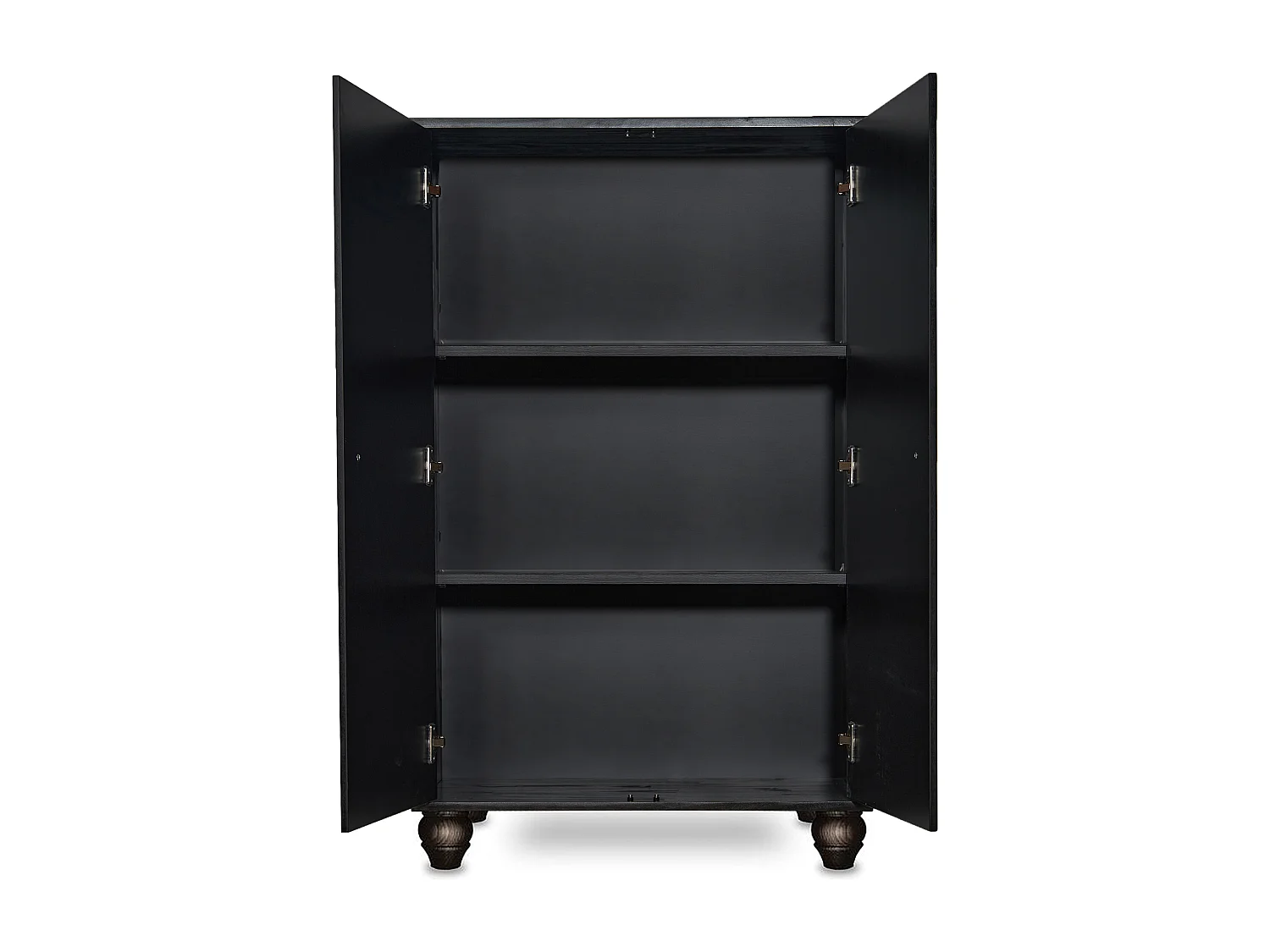 Armario aparador de MDF estampado floral sobre fondo negro