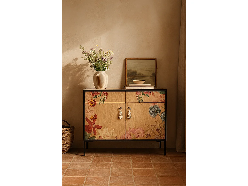 Schrank-Sideboard mit 2 Türen und 2 Schubladen aus MDF